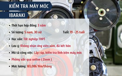 ĐƠN HÀNG KIỂM TRA MÁY MÓC - IBARAKI